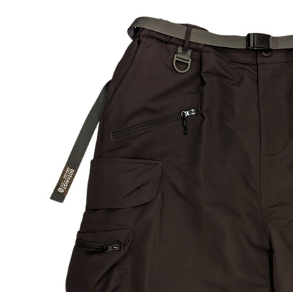 Multi-pocket water-repellent functional pants (brown)