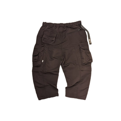 Multi-pocket water-repellent functional pants (brown)