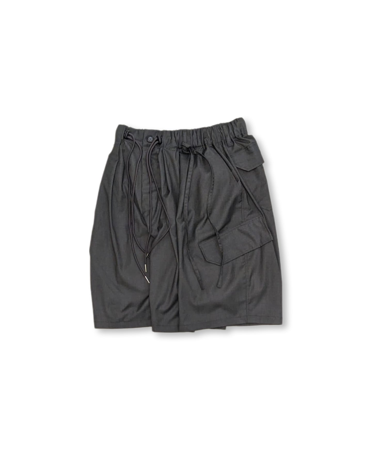 Tancha series TCSH01 drawstring casual wide shorts (dark gray)