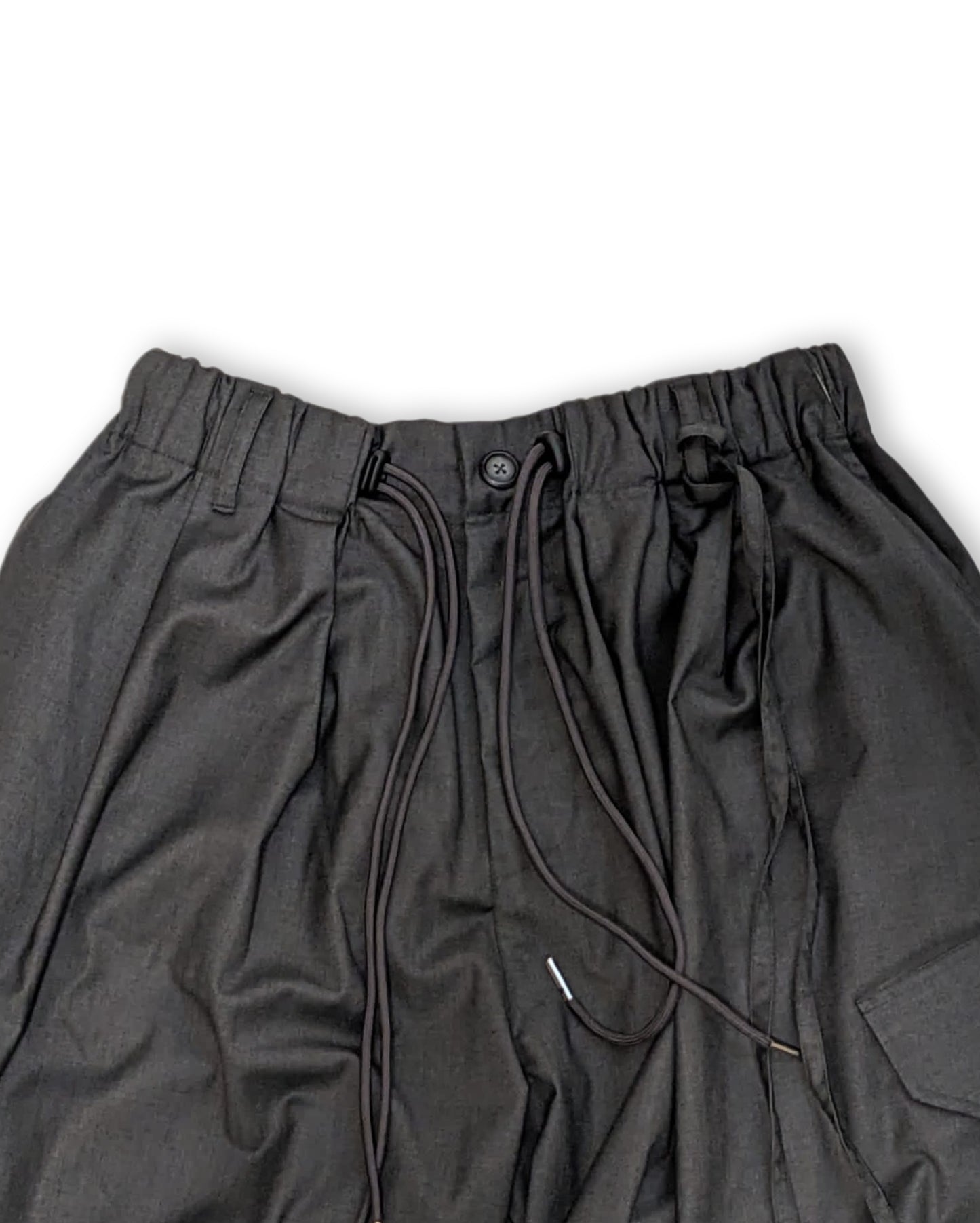 Tancha series TCSH01 drawstring casual wide shorts (dark gray)