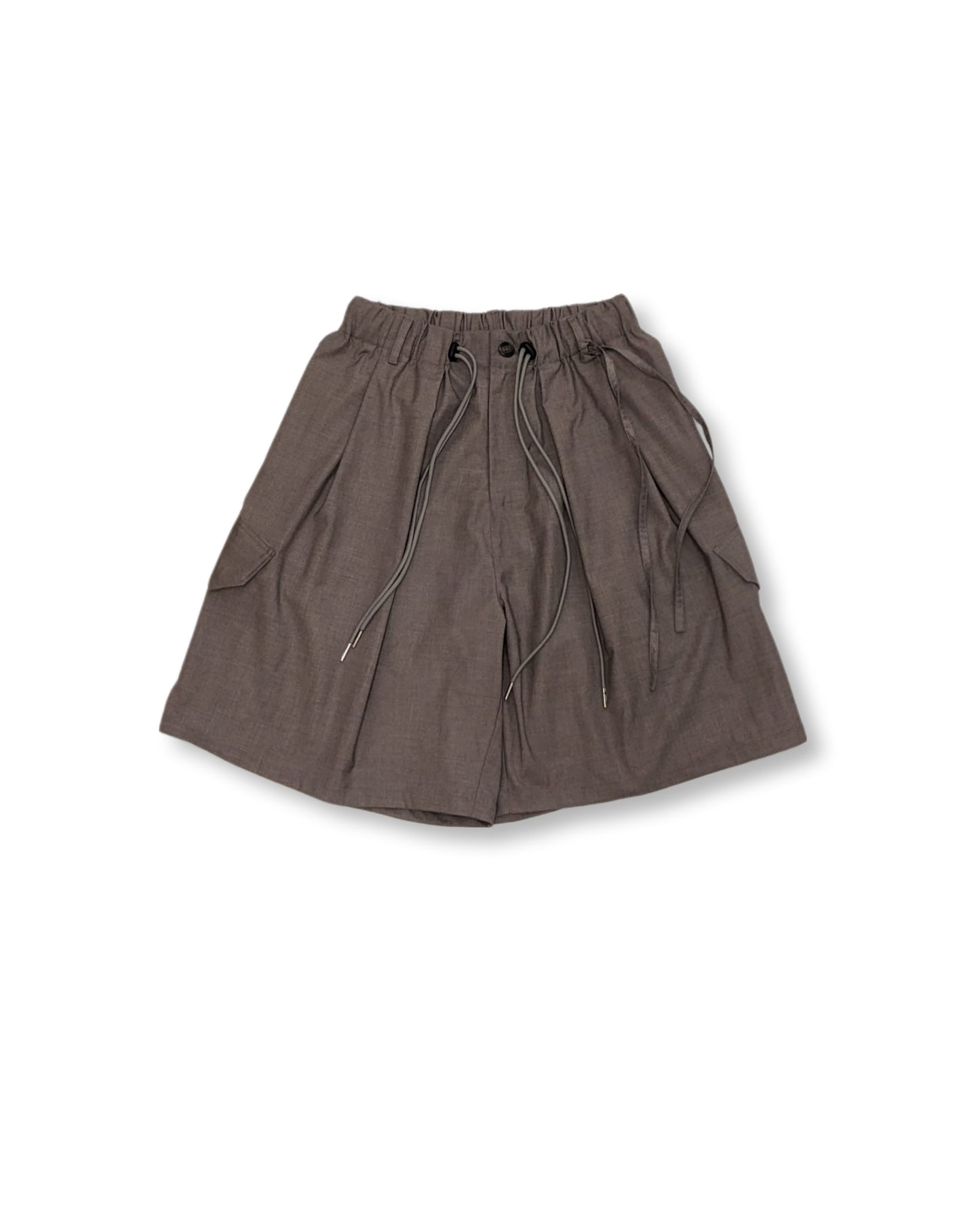 Tancha series TCSH01 drawstring casual wide shorts (light brown)