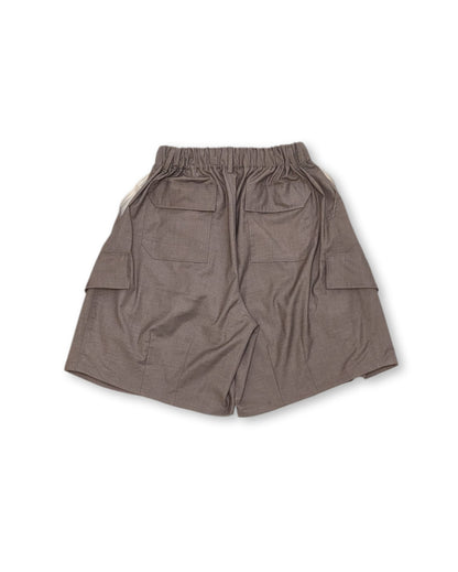 Tancha series TCSH01 drawstring casual wide shorts (light brown)