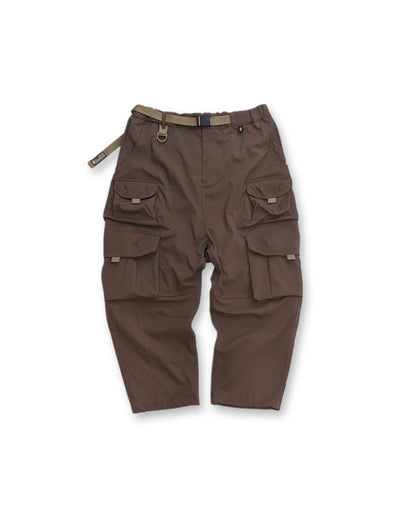 Multi-pocket water-repellent functional pants (mud color)