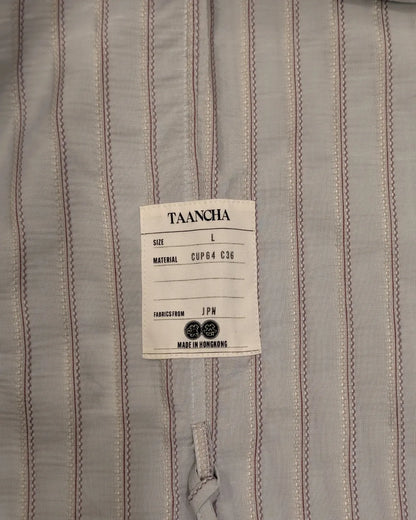 Tancha series Japanese jacquard striped shirt (light blue)