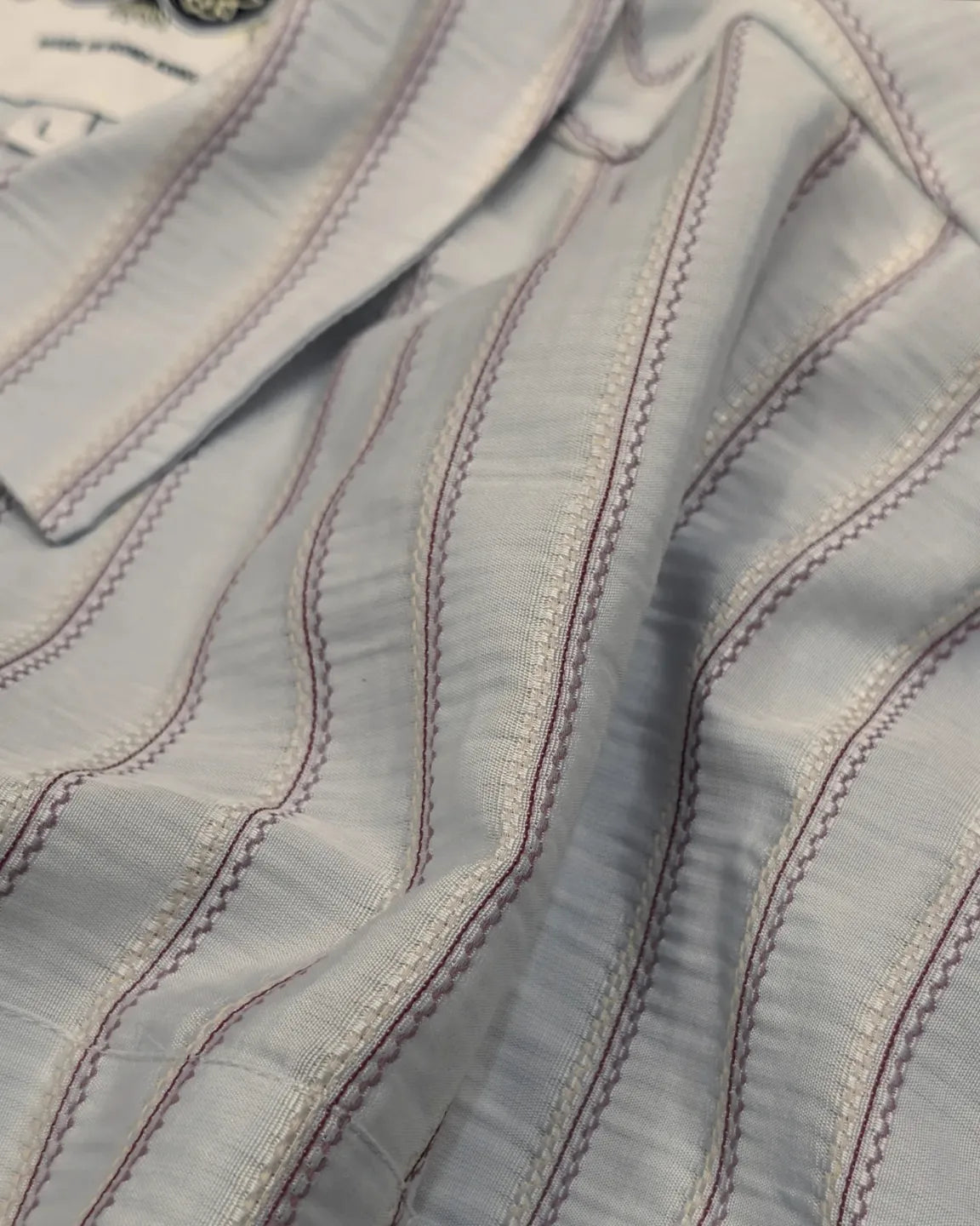 Tancha series Japanese jacquard striped shirt (light blue)