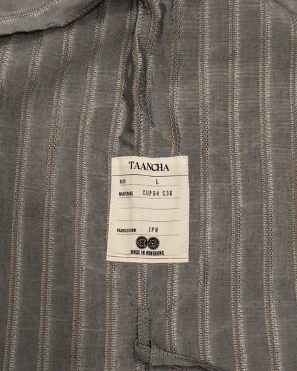 Tancha Japanese jacquard striped shirt (grey)